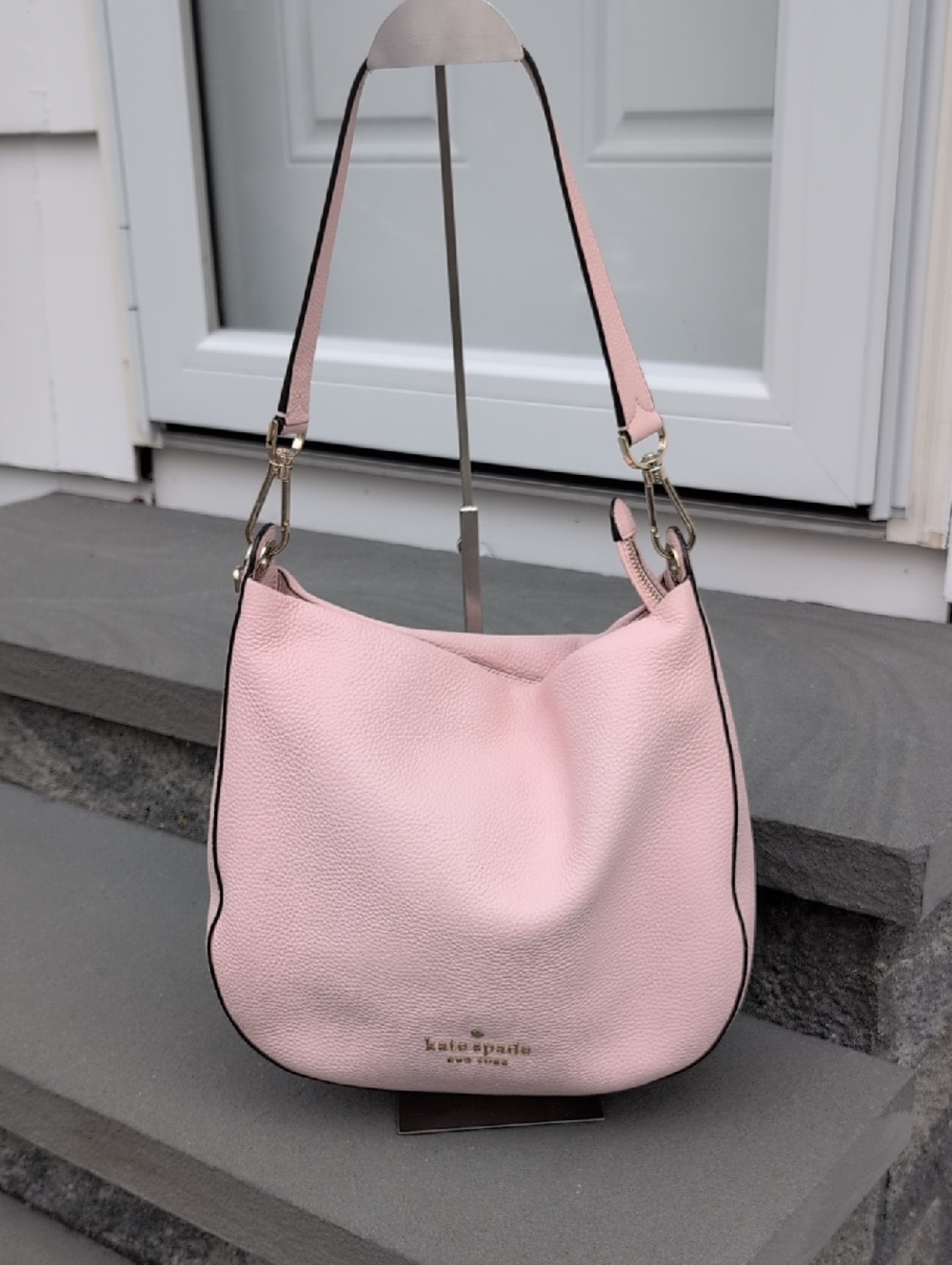 Kate Spade Light Pink Pebbled Leather Shoulder Bag